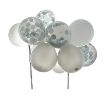 Torten Topper - Ballon Wolke - Silber